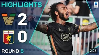 Venezia vs Genoa 20 highlights amp goals  Italian Seria A [upl. by Lluj]