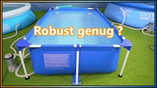 Intex Pool 260x160x65 cm Rectangular Frame 🌊 im Test  Ein robuster Pool 🥽🤿 [upl. by Latouche]