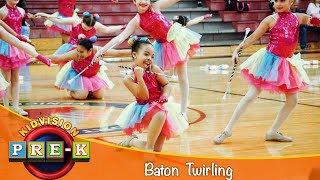 Baton Twirling  Virtual Field Trip  KidVision PreK [upl. by Ltney]