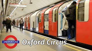 London Underground Christmas crowds at Oxford Circus station [upl. by Bron]