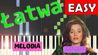 🎹 Melodia Sanah  Piano Tutorial łatwa wersja 🎵 NUTY W OPISIE 🎼 [upl. by Ardiek]