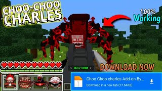 Choo Choo Charles Mod For Minecraft Pe 119  Choo Choo Charles Addon Mcpe 119  In Hindi  MCPE [upl. by Collayer]