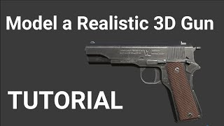 Modelling A Gun In Blender  Beginner Tutorial [upl. by Hedveh]