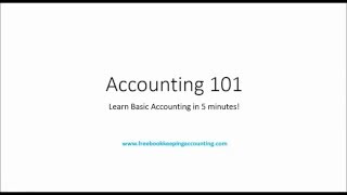 Accounting 101 Learn Basic Accounting in 7 Minutes [upl. by Gerrald]