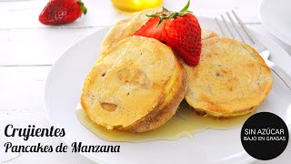 Desayuno Saludable Pancakes de manzana crujientes SIN AZÚCAR SIN GRASAS [upl. by Knipe]