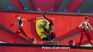 Ferrari land acrobatic show May 2024 acrobatics shows portaventuraworld [upl. by Steinway]