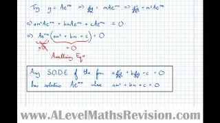 Second Order Differential Eqns Homogeneous and Real Distinct Roots Year 2 Further Pure Core [upl. by Missak]