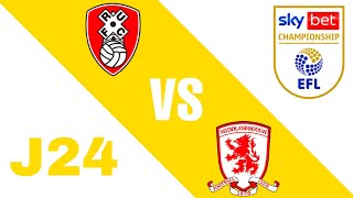 Rotherham United 10 Middlesbrough en vivo Championship 202324 Jornada 24 [upl. by Eikcid67]