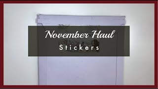 November 23 Haul  Planner Stickers [upl. by Mayrim]