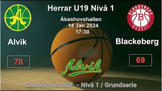 U19 Alvik Basket  Blackeberg röd 7869 [upl. by Araiet]