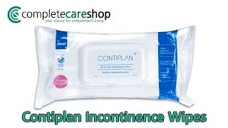 Contiplan Incontinence Wipes  All in One Cleansing Cloths [upl. by Nyrem514]