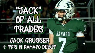 Ramapo 28 West Essex 6  Jack Grusser 4 TDs in Ramapo Debut  Week One Highlights [upl. by Ennirok]