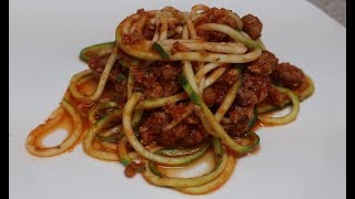 Spaghetti with Zucchini Noodles  Keto Friendly [upl. by Milton]