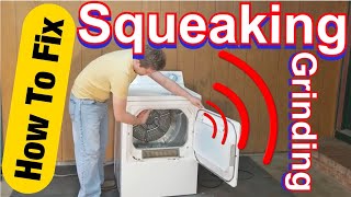 GE dryer making squealing grinding loud sound Step by Step diagnosing problem [upl. by Eerb515]