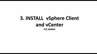 Install VMware vSphere Client and Vmware vCenter Version 55 [upl. by Trixie]