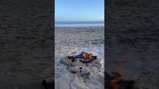 relaxing fire on mill beach oregon beaches road [upl. by Nettle887]