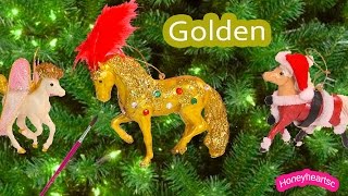 Breyer Holiday Stablemates  Christmas Golden Jewel Stallion Ornament Activity DIY Kit Review Video [upl. by Miof Mela]