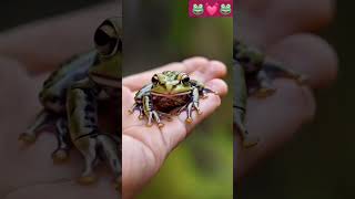 Frog 🐸 in my hand frogsshorts frog cutefrog animalshorts shorts short viralshorts [upl. by Derdlim]