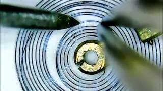 Repairing distorted hairspring of a LeCoultre Cal 1 movement [upl. by Danit]