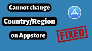 Fixed Issue Cannot Change App Store Country  Region  Change App Store Region [upl. by Eiclek]