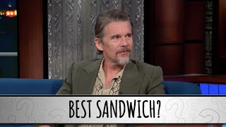 Ethan Hawke Takes The Colbert Questionert  Part 1 [upl. by Boothman850]