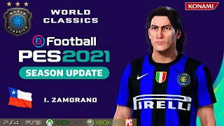 I ZAMORANO facestats World Classics How to create in PES 2021 [upl. by Chavez686]