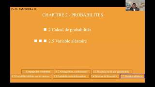 Mathématiques Terminale DChapitre 2PROBABILITÉS Partie 5Schéma de Bernoulli Variable aléatoire [upl. by Lamraj482]