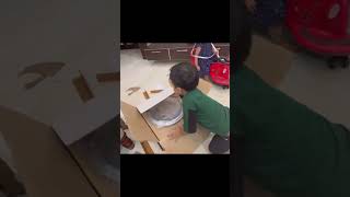 Unboxing prestige 12 litre biriyani pot by my baby shortvideo prestige nonstick biriyanipot 🥰 [upl. by Eelana]