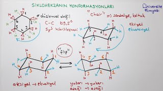 ORGANİK KİMYASiklohekzanın Konformasyonları [upl. by Acul]