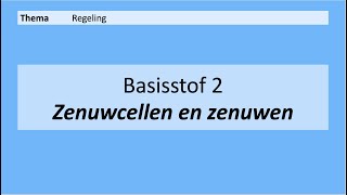 VMBO 4  Regeling  Basisstof 2 Zenuwcellen en zenuwen 8e editie [upl. by Gardell520]