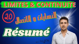 ٌRésumé  Continuité et Lmites 2eme BAC SVT amp PC الاتصال و النهايات الثانية بكالوريا [upl. by Atikahs952]