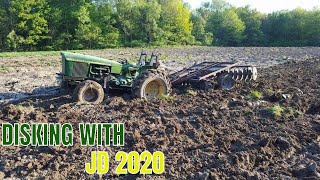 DISKING THE BACK FIELD WITH JD 2020 [upl. by Rehpotsrhc]