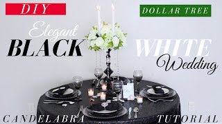 Elegant Dollar Tree DIY Candelabra  Dollar tree DIY Wedding Centerpiece  DIY Wedding Decor [upl. by Nylarej]