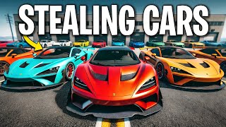 I Spent 24 Hours Stealing Cars on GTA 5 RP [upl. by Asim557]