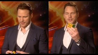 Chris Pratt Completes A Rubiks Cube In 3 MinutesWhile Doing An Interview  PopBuzz Meets [upl. by Leticia200]