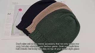 Customized Classic Beanie Cap Knitted Beanie for Adult Men amp Women Beanie China Factory [upl. by Aramac]