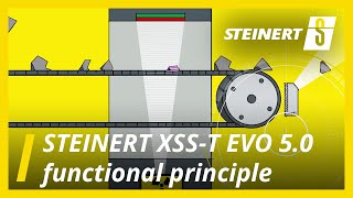 Xray transmission sorting system  Functional principle STEINERT XSST EVO 50 [upl. by Iover]