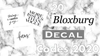 ROBLOX  Bloxburg Aesthetic Decal Codes 2020 [upl. by Sevein835]