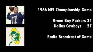 1966 NFL Championship Game Radio Broadcast [upl. by Danella428]