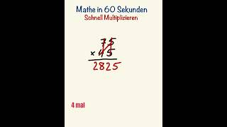 Schnelles Multiplizieren Mathe Hack [upl. by Waverley]