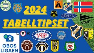 Tabelltips OBOSLIGAEN 2024 [upl. by Baptiste]