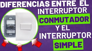 Como diferenciar entre un interruptor conmutador y un interruptor simple [upl. by Ttihw]