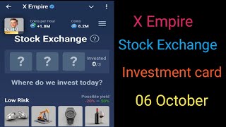 X Empire Investment Fund Today  6 October X Empire Investment Funds Cads Today [upl. by Netnerb]