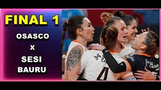 FINAL 1  OSASCO 3 X 1 SESI BAURU MELHORES MOMENTOS PAULISTA 2024 [upl. by Nitsirc76]