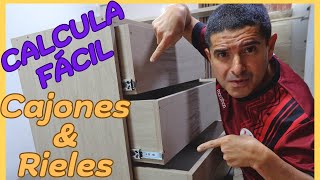 😎COMO CALCULAR las MEDIDAS🔨Para INSTALAR Las CORREDERAS amp CAJONES en MUEBLES 🚀FÓRMULA FÁCIL💪 [upl. by Nitsrik701]