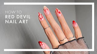 ANNY  HOW TO Red Devil Nail Art [upl. by Diandra446]