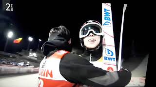 Ryoyu Kobayashi FINAL jump and CRASH  Predazzo 1212019 SkiJump MEN [upl. by Ahsenor]