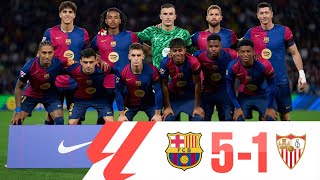 BARCELONA VS SEVILLA 51 LA LIGA 202425  PLAYER RATINGS [upl. by Wallach]