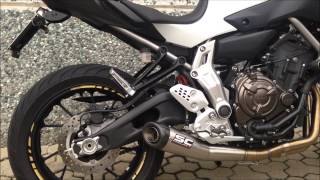 YAMAHA MT07 SCProject 21 Full Exhaust [upl. by Baiss]