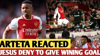 🔴ENOUGH IS ENOUGH MIKEL ARTETA REACTS GABRIEL JESUS DENIED LATE WINNING GOAL VS LIVERPOOL [upl. by Eiboj680]